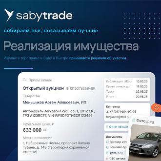 Поиск торгов по реализации имущества