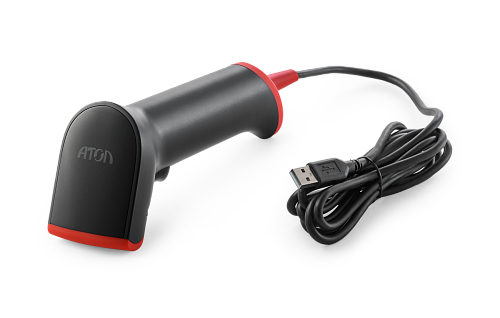 Сканер штрихкода АТОЛ Impulse 12 (2D, серый, USB, c подставкой).V2