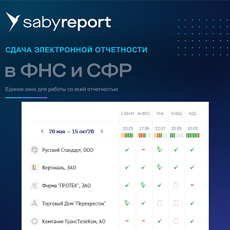Легкий. Saby Report (Отчетность)