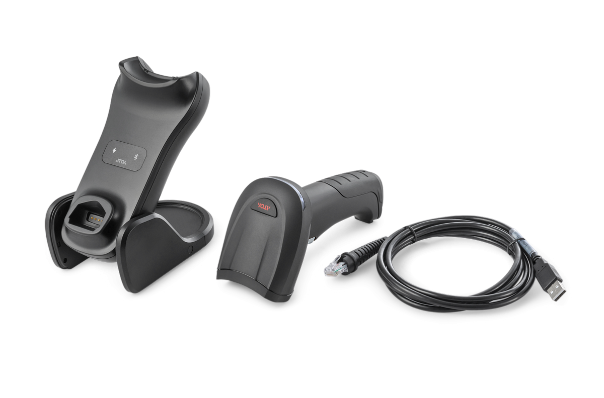 Сканер штрихкода АТОЛ SB3100 BT (2D, черный, USB, Bluetooth 5.0, IP42, c подставкой)